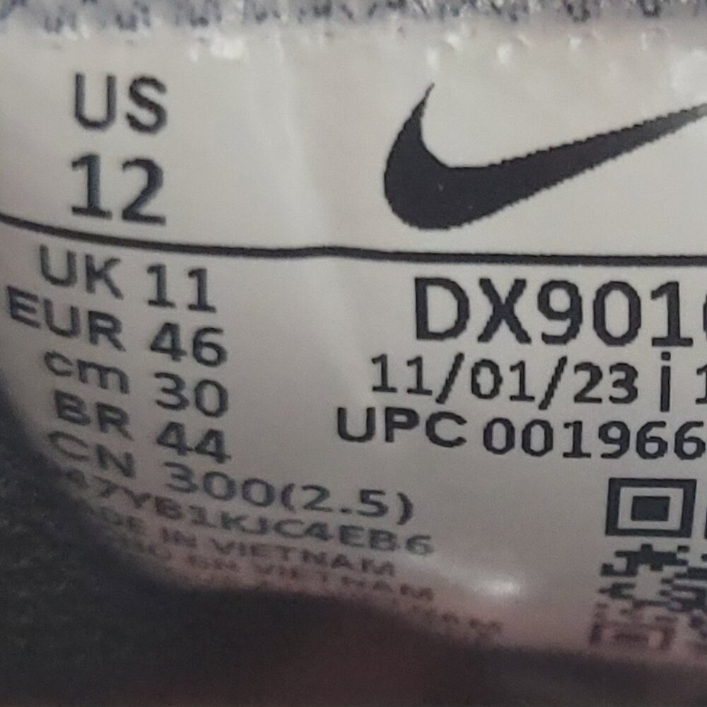 Nike Air Zoom TR 1 Men's Size US 12 Black White Anthracite Training Sneakers DX9 - Picture 8 of 11